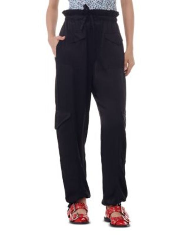 ガニー レディース ボトムス カジュアルパンツ サテン GANNI Washed Satin Pocket Pants Black ブラック
