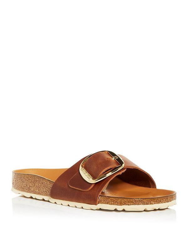 ビルケンシュトック レディース シューズ サンダル Birkenstock Womens Madrid Big Buckle Sandals Beige LeatherGold ベージュ