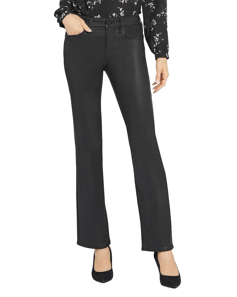 エヌワイディージェイ レディース ボトムス デニムパンツ コート ジーンズ NYDJ Marilyn Coated High Rise Straight Jeans Black Coated ブラック