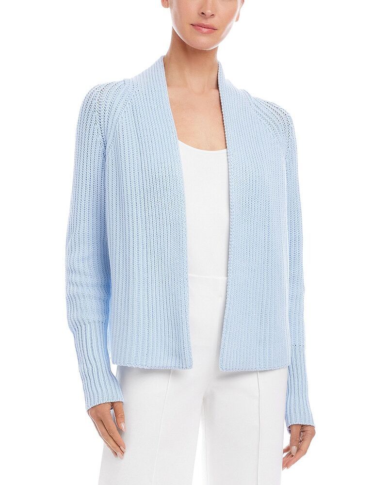 カレンケーン レディース アウター カーディガン セーター クロップド Karen Kane Cropped Open Front Cardigan Sweater Blue ブルー