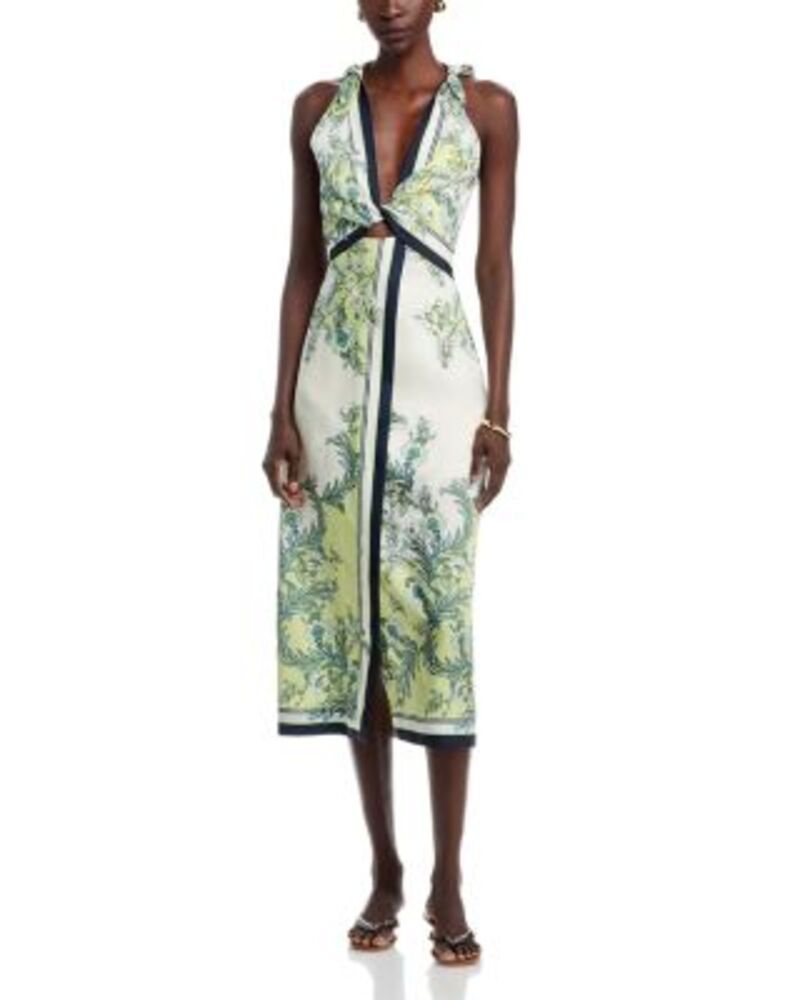 ヴェロニカ ベアード レディース トップス ワンピース ミディ Veronica Beard Kaliza Midi Dress Light Pistachio Multi マルチカラー