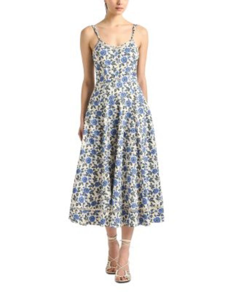 デレクラムテンクロスバイ レディース トップス ワンピース プリント Derek Lam 10 Crosby Adair Printedress Blue Bell ブルー