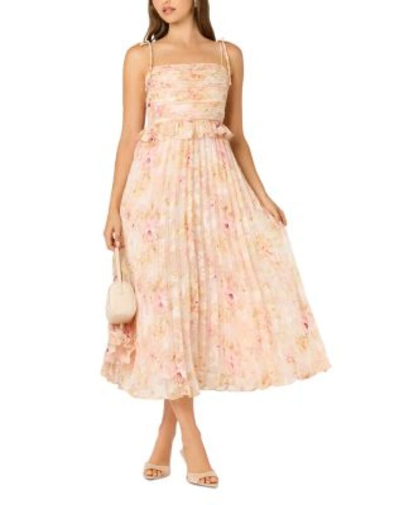 アストール レディース トップス ワンピース プリーツ ASTR the Label Emerys Pleatedress Pink Floral ピンク