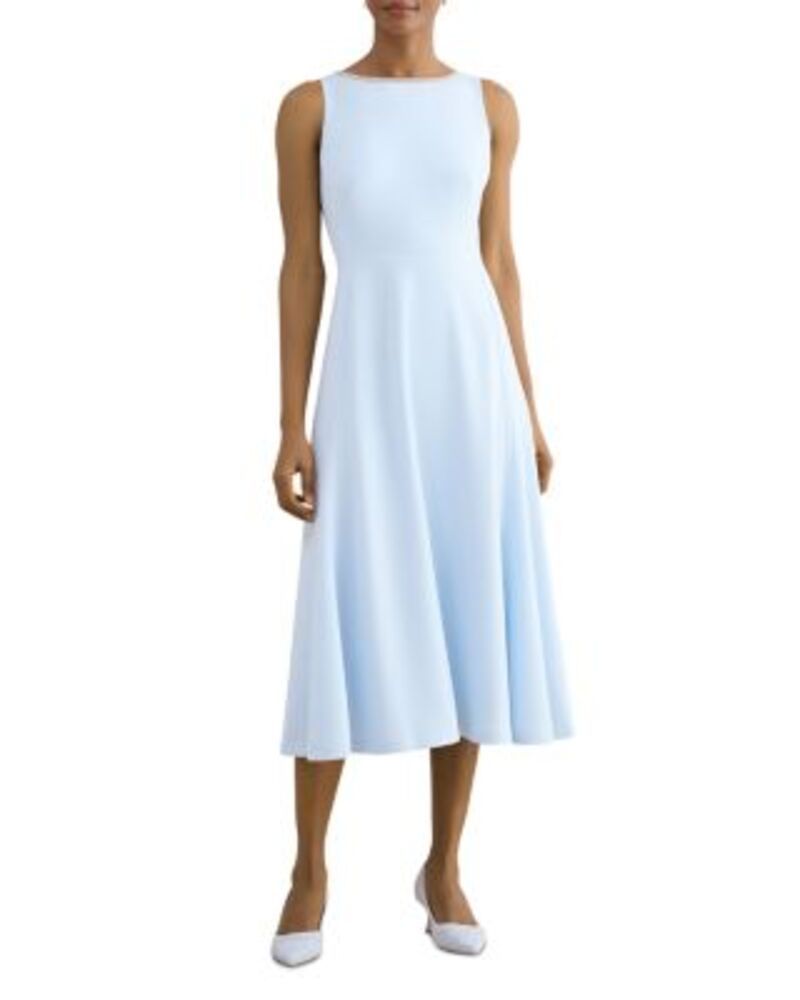 ホッブスロンドン レディース トップス ワンピース ミディ HOBBS LONDON Beatrix Embellished Midi Dress Pale Blue ブルー