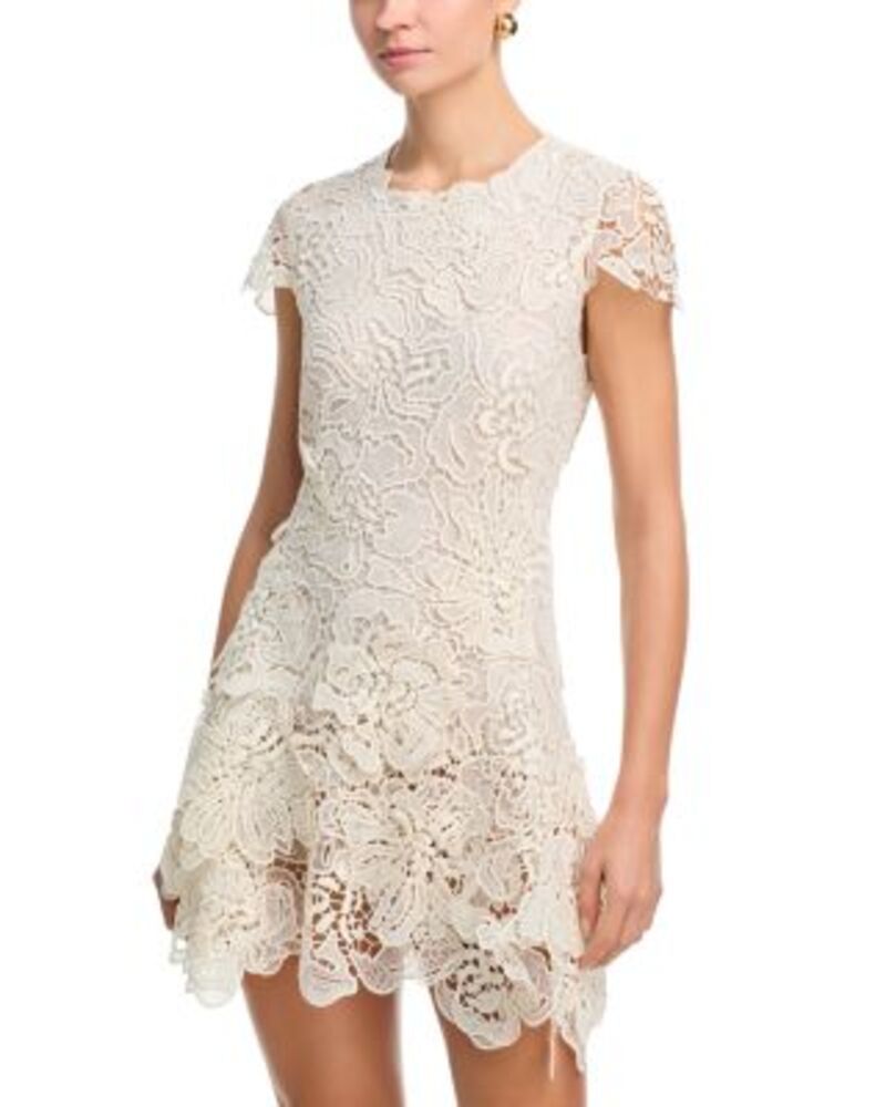 シムカイ レディース トップス ワンピース ミニ レース SIMKHAI Novelle Lace Mini Dress White ホワイト