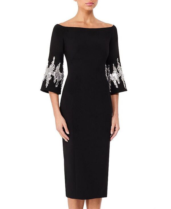 ジェニー・パッカム レディース トップス ワンピース ミディワンピース ミディ スパンコール Jenny Packham Aster SequinEmbellished Midi Dress Liqu