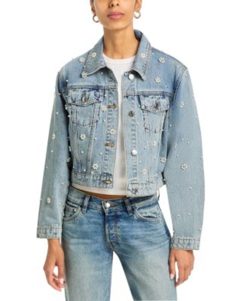 スティーブ マデン レディース アウター ジャケット・ブルゾン STEVE MADDEN Embellished Blu Jacket Estate Blue ブルー