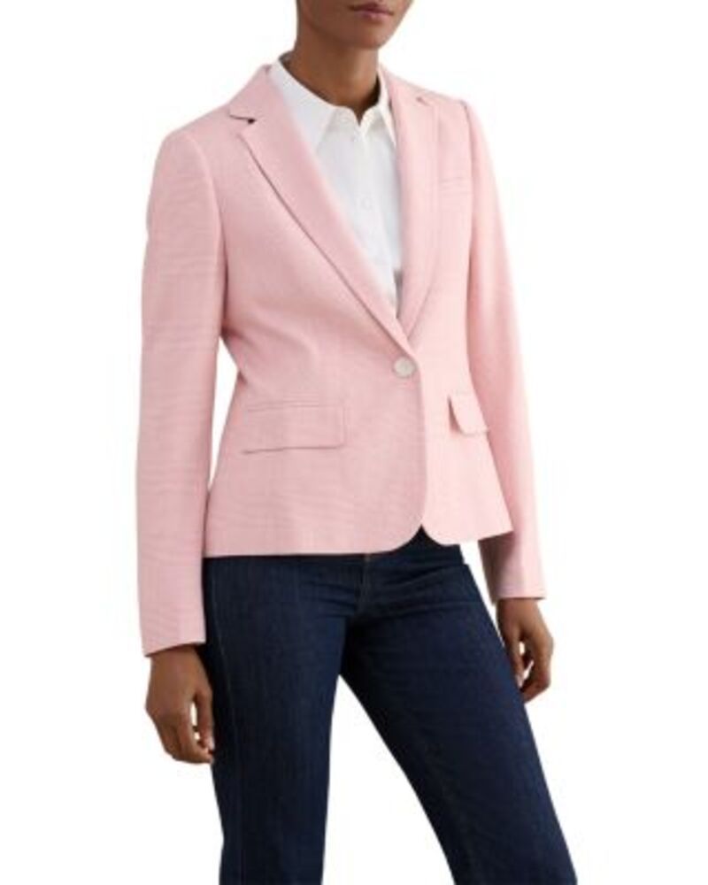 ホッブスロンドン レディース アウター ジャケット・ブルゾン HOBBS LONDON Blake Single Breasted Jacket Pink Ivory アイボリー
