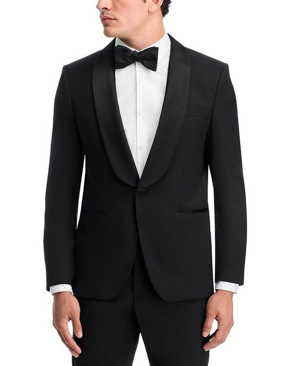 ボス レディース アウター ジャケット・ブルゾン スリムフィット ジャケット BOSS HHuge Shawl Collar Slim Fit Tuxedo Jacket Black ブラック