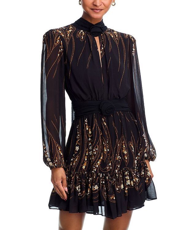 ファーム レディース トップス ワンピース FARM Rio Garden Silhouette Long Sleeve Dress Garden Silk