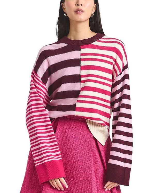 デレクラムテンクロスバイ レディース アウター ニット・セーター セーター Derek Lam 10 Crosby Avalon Spliced Stripe Sweater Pink Multi ピ