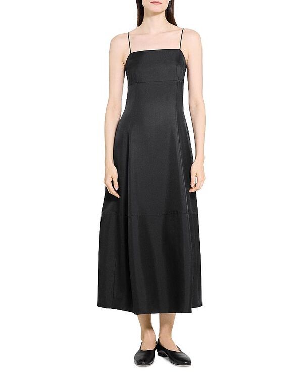 セオリー レディース ボトムス スカート シルク Theory Silk Parachute Skirt Dress Black ブラック