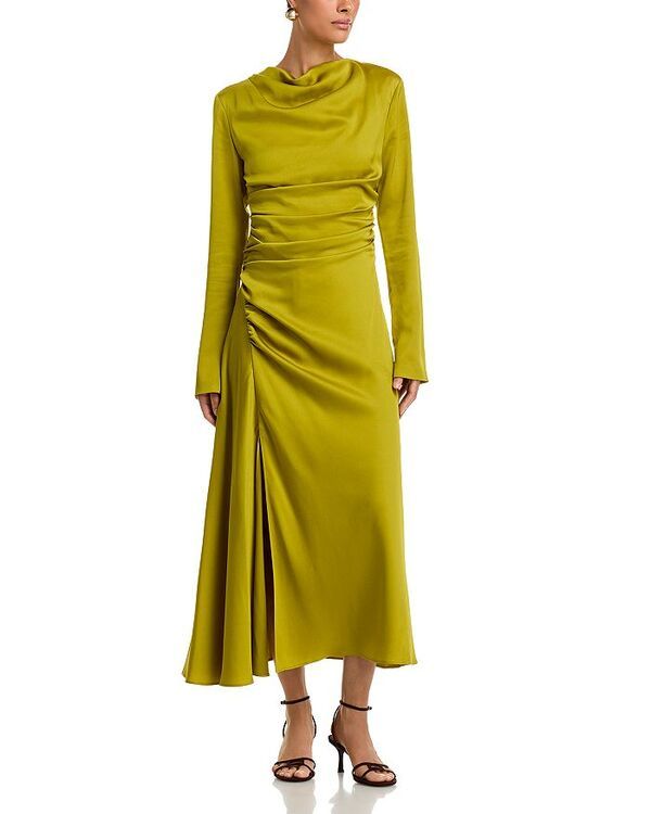 シムカイ レディース トップス ワンピース SIMKHAI Odessa Gathered Dress Pear