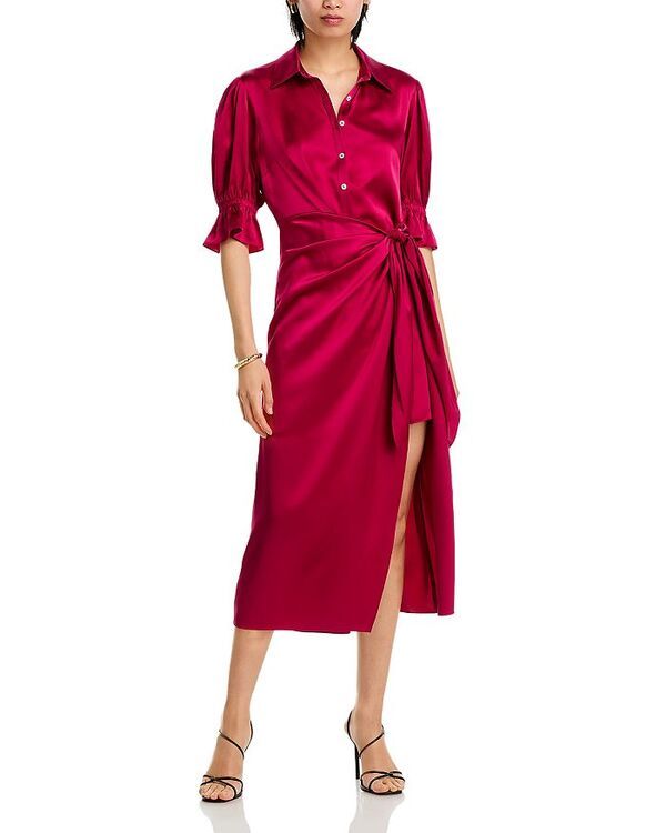 サンク セプト レディース トップス ワンピース シルク Cinq Sept Abbie Silk Dress Pink Garnet ピンク