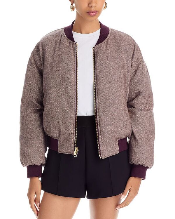ラジャンス レディース アウター ジャケット・ブルゾン ジャケット LAGENCE Violeta Reversible Puffer Jacket WineHerringbone ワイン