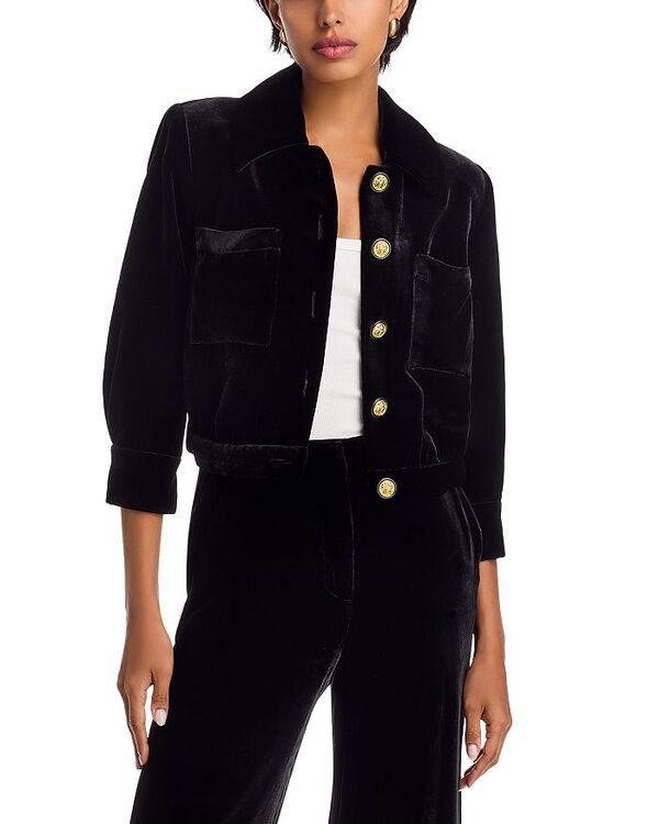 ラジャンス レディース アウター ジャケット・ブルゾン ベルベット ジャケット LAGENCE Jia Velvet Jacket Black ブラック