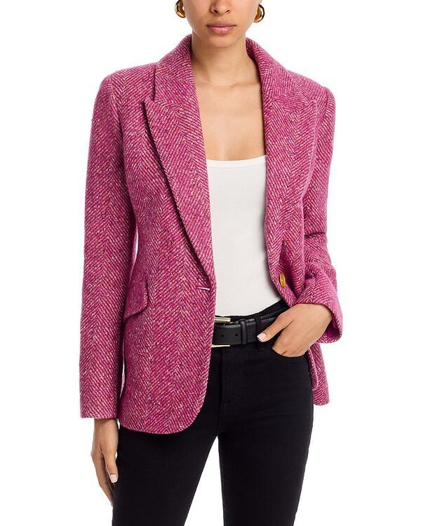 ラジャンス レディース アウター ジャケット・ブルゾン ウール ブレザー LAGENCE Chamberlain Wool Blend Herringbone Blazer Pink Multi He