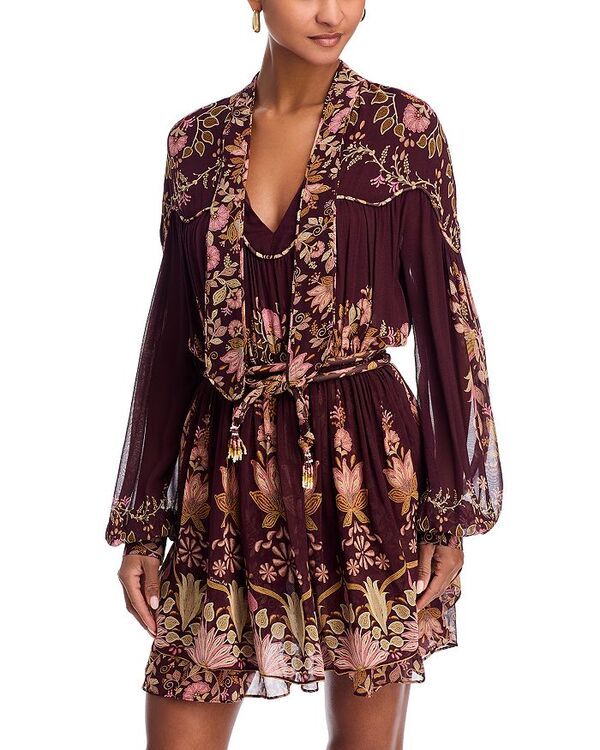 ファーム レディース トップス ワンピース ミニワンピース ミニ FARM Rio Bella Mini Dress Bella Burgundy バーガンディ