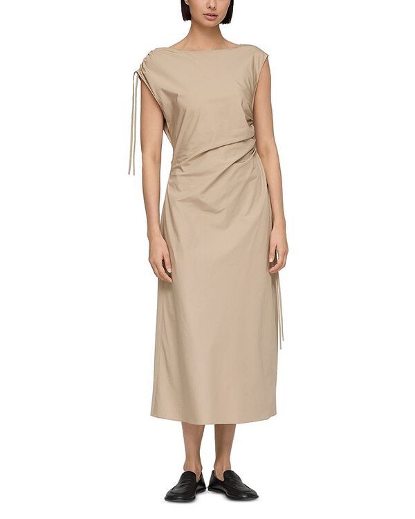 ラファイエットワンフォーエイト レディース トップス ワンピース ミディワンピース ミディ Lafayette 148 New York Gathered Tie Sleeve Midi Dress