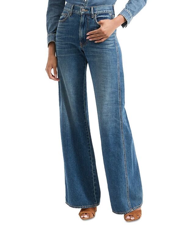 ヴェロニカ ベアード レディース ボトムス デニムパンツ ワイドレッグ ジーンズ Veronica Beard Kasey Mid Rise Wide Leg Jeans in City Stroll