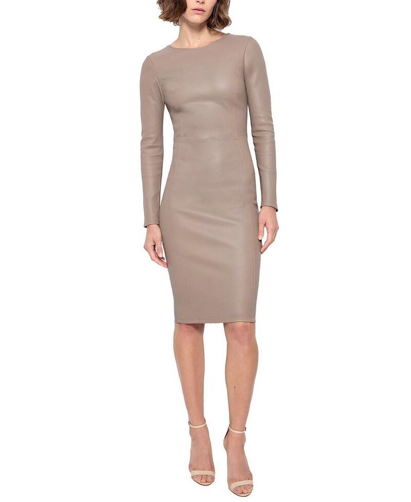 エーエスバイディーエフ レディース トップス ワンピース レザー AS by DF Mrsmith Stretch Leather Dress Truffle