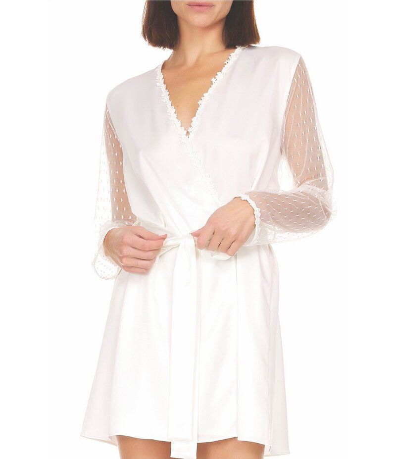 フローラニクルーズ レディース アンダーウェア ナイトウェア Flora Nikrooz Showstopper Wrap Robe Ivory アイボリー