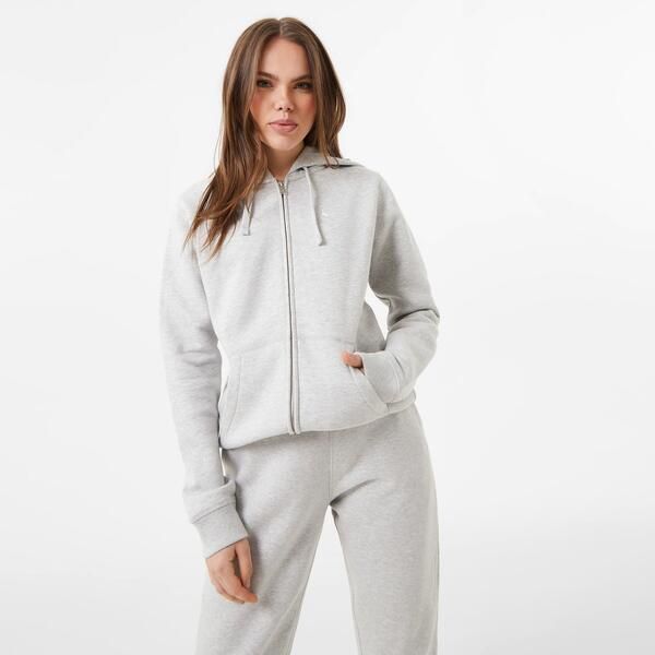 ジャック ウィルス レディース アウター パーカー・スウェット ロゴ Jack Wills Astbury Pheasant Logo Zip Hoodie Grey Marl グレー