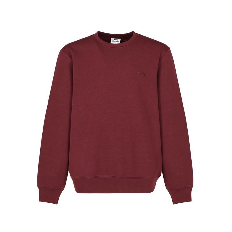 スラセンジャー メンズ アウター ニット・セーター セーター フリース Slazenger Fleece Crew Sweater Mens Burgundy バーガンディ