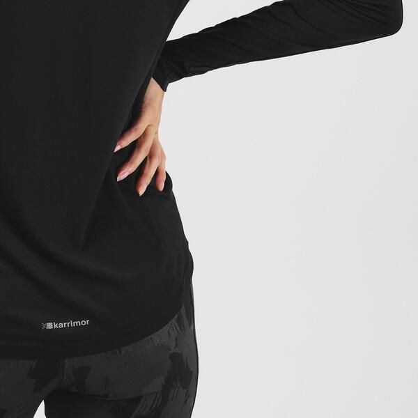 カリマー レディース アウター パーカー・スウェット Karrimor Longsleeve 14 Zip Top Ladies Black ブラック