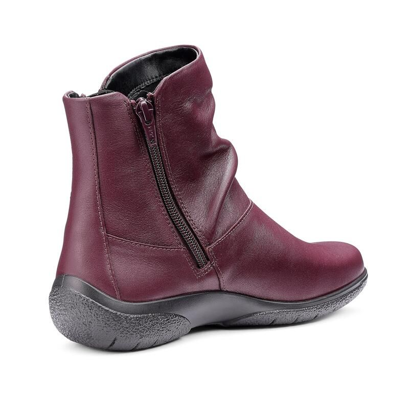 フーター レディース シューズ ブーツ・レインブーツ アンクル Hotter Whisper Ankle Boots Wide Fit Dark Cherry
