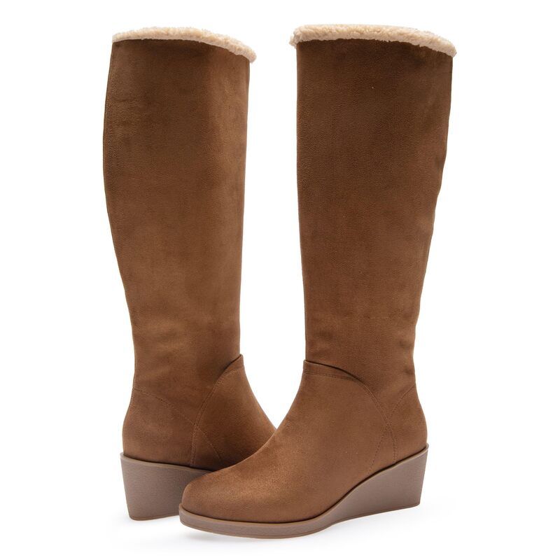 エアロソールズ レディース シューズ ブーツ・レインブーツ トール Aerosoles 2BINOCULAR Tall Wedge Bootobacco Faux Suede