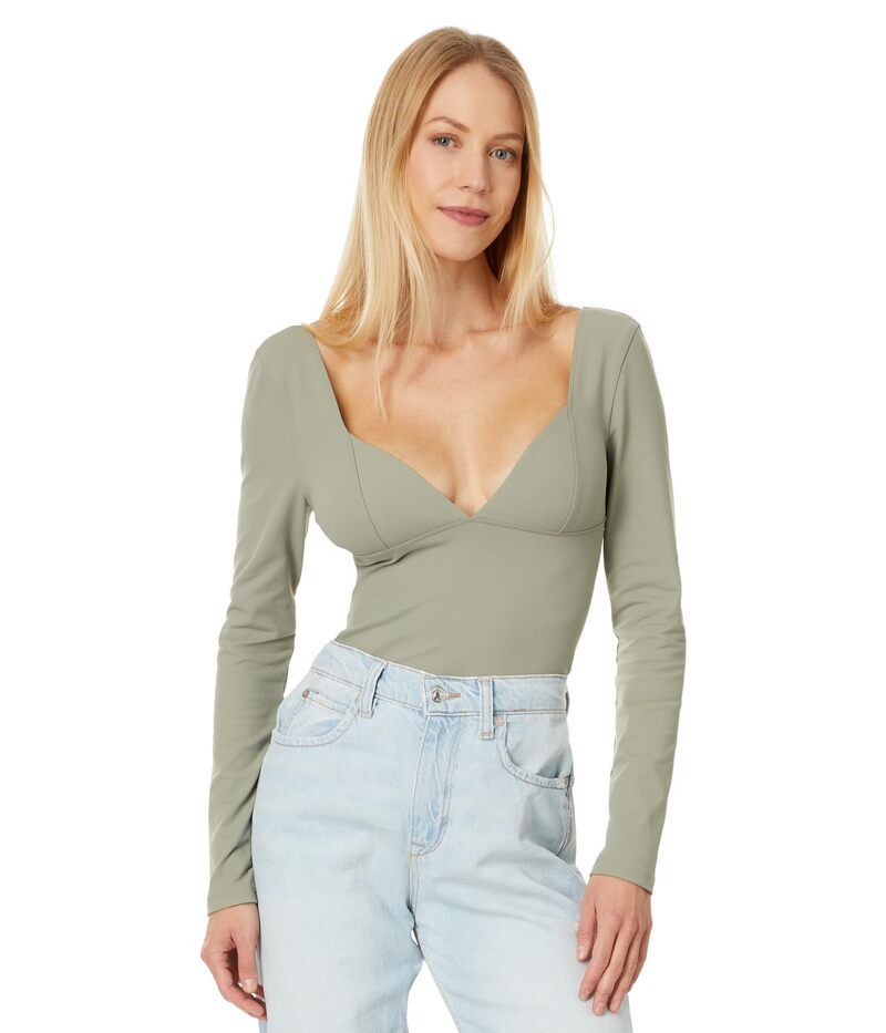 フリーピープル レディース トップス シャツ Free People Duo Corset Long Sleeve Laural Oak