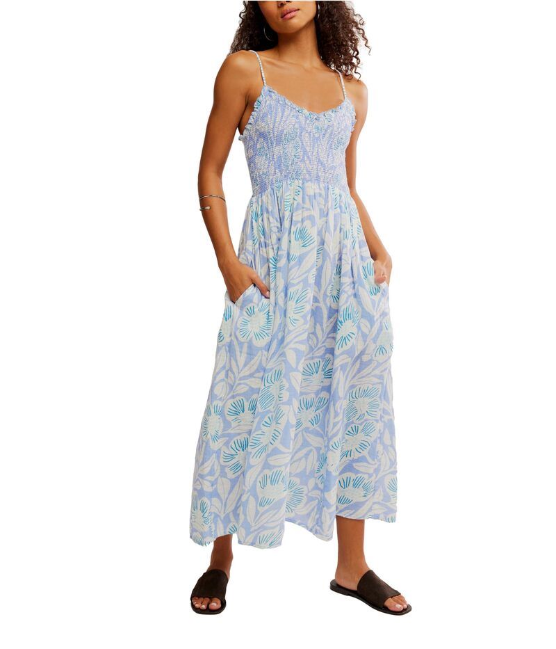 フリーピープル レディース トップス ワンピース ミディ Free People Sweet Nothings Midi Blue Vista Combo ブルー