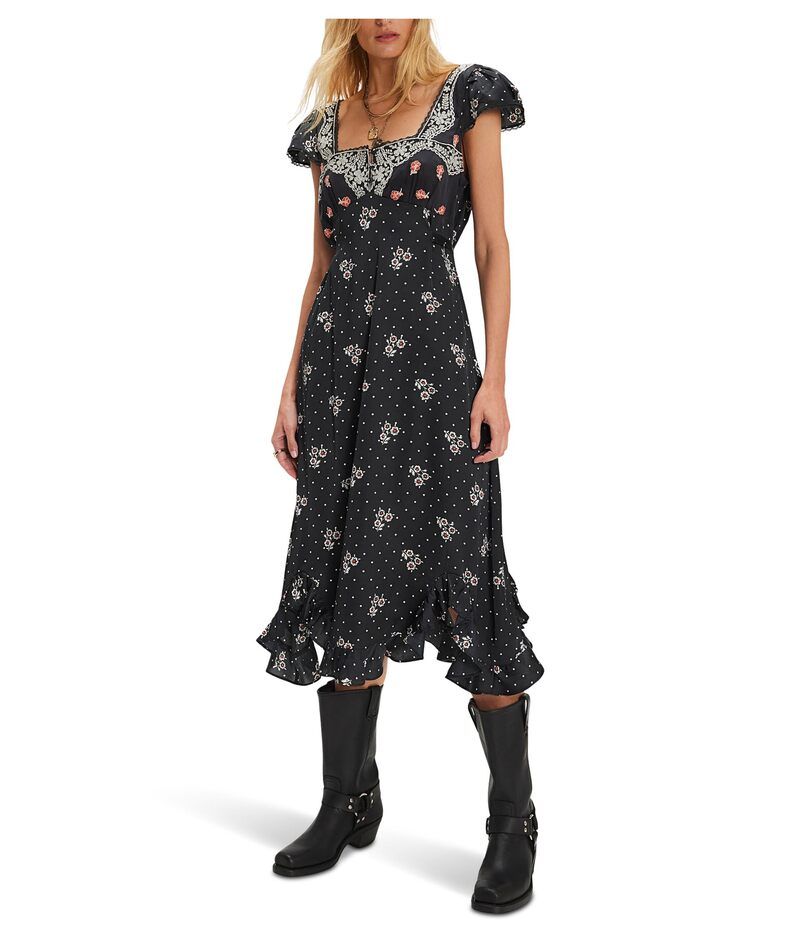 フリーピープル レディース トップス ワンピース ミディ Free People Haven Midi Black Combo ブラック