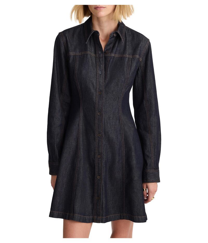 メイドウェル レディース トップス ワンピース ミニ シャツ Madewell Seamed Shirt Mini Dress In Rinse Wash