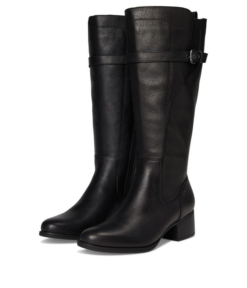 ナチュライザー レディース シューズ ブーツ・レインブーツ Naturalizer Kenna Wide Calf Knee High Boots Black Leather ブラック