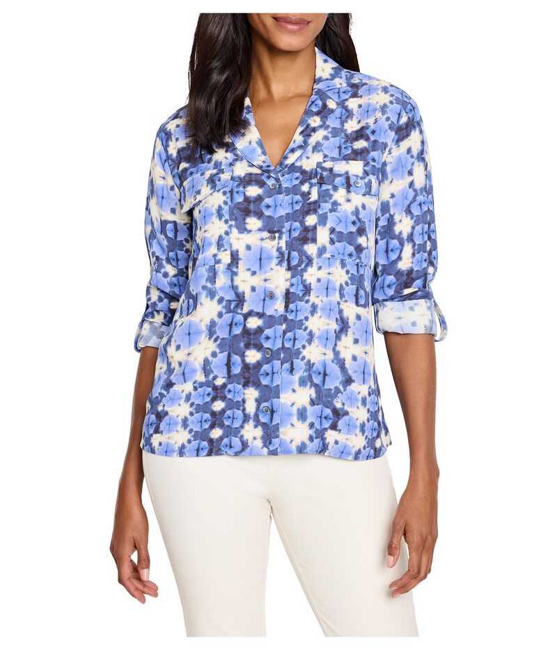 ニックプラスゾーイ レディース トップス シャツ NICZOE Shibori Stone Shirt Blue Multi ブルー