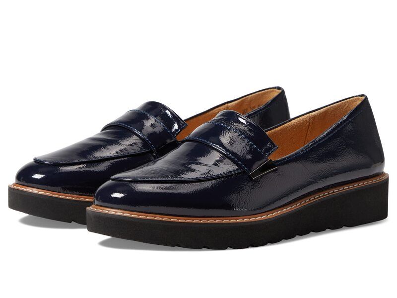 ナチュライザー レディース シューズ スリッポン・ローファー Naturalizer Adiline Blue Black Leather ブラック