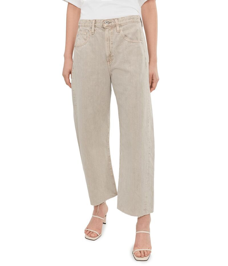 エージージーンズ レディース ボトムス カジュアルパンツ AG Jeans Hattie HighRise Crop Barrel in Sulfur Lightaupe Sulfur Lighta