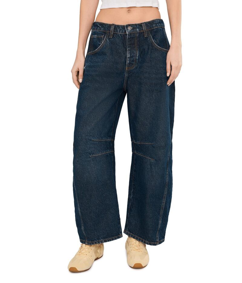 フリーピープル レディース ボトムス デニムパンツ ジーンズ Free People We The Free Good Luck MidRise Barrel Jeans Deep End