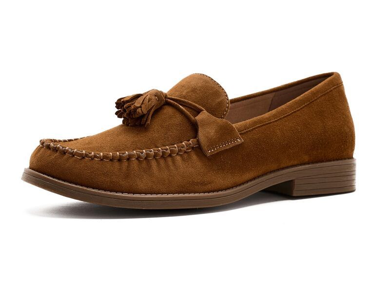 コールハーン レディース シューズ スリッポン・ローファー Cole Haan Stassi Softassel Tobacco Suede