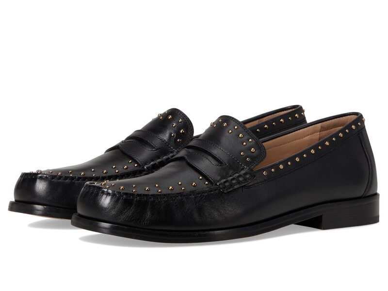 コールハーン レディース シューズ スリッポン・ローファー Cole Haan Lana Lux Penny Loafers Remastered Black SuedeGold Studs ブラック 54,800円