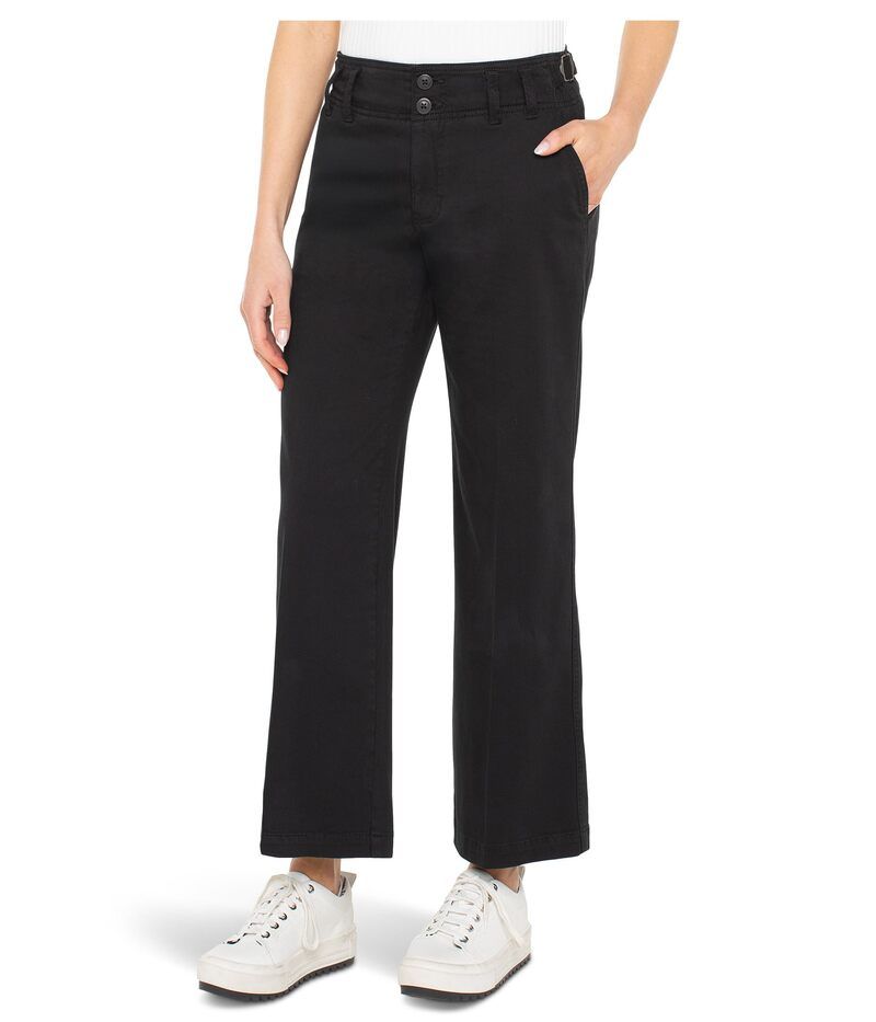リヴァプール ロサンゼルス レディース ボトムス カジュアルパンツ ワイドレッグ プチ Liverpoolos Angeles Petite Softouch Twill Highrise Cinch