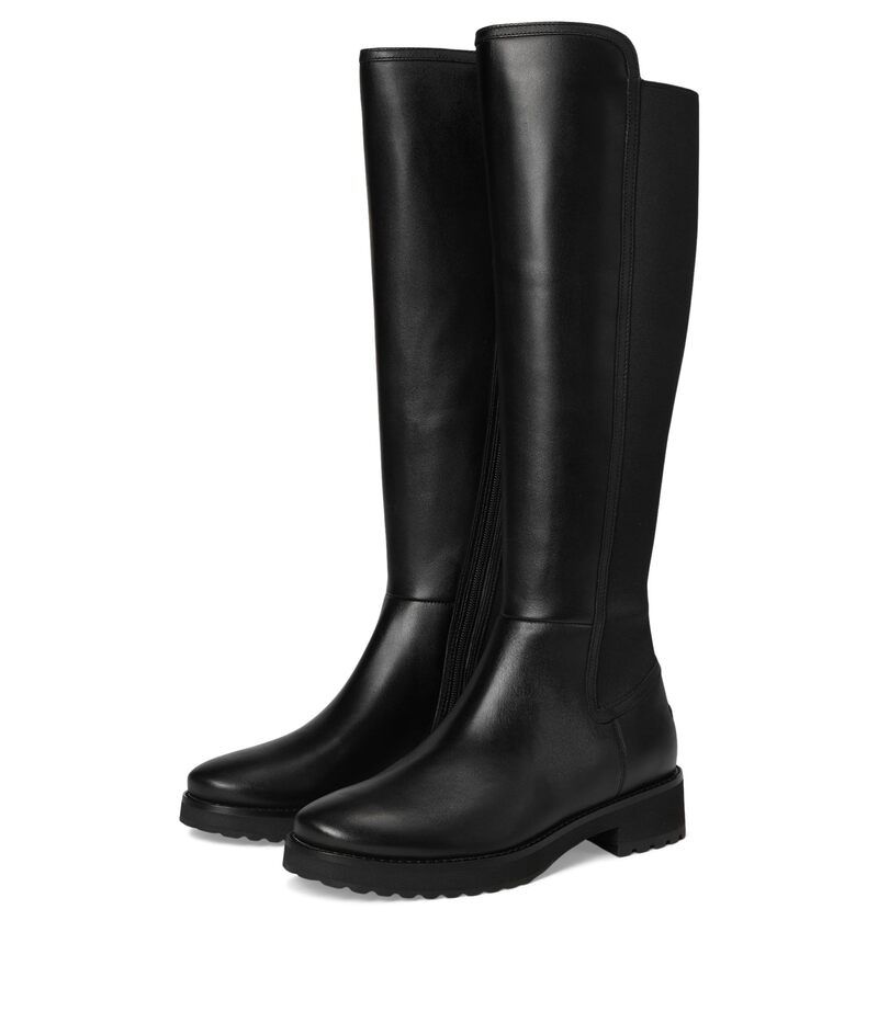 コールハーン レディース シューズ ブーツ・レインブーツ トール Cole Haan Lyndon Waterproof Tall Equestrian Boots Black Leather Wat