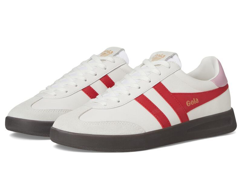 ゴラ レディース シューズ スニーカー レザー Gola Cyclone Leather WhiteRedCandyDark Gum ホワイト