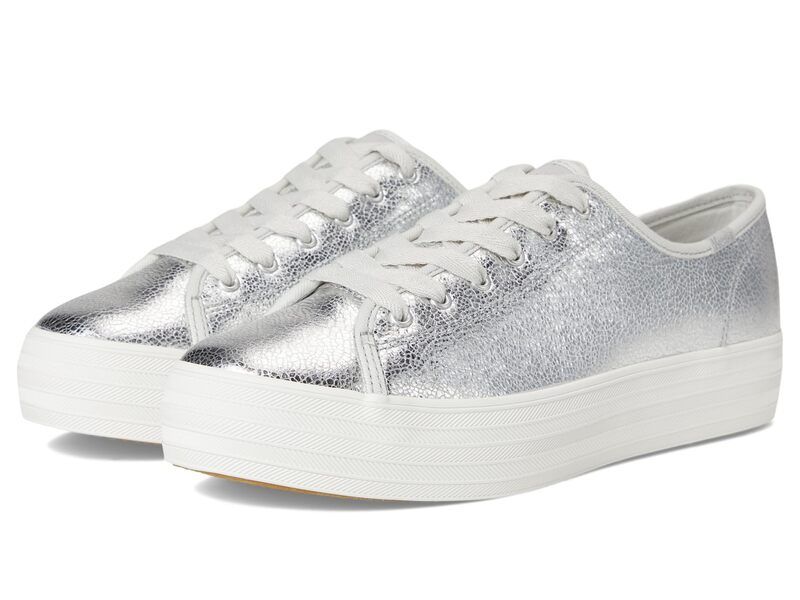 ケッズ レディース シューズ スニーカー レザー Keds Triple Kick Leather Silver Metallic シルバー