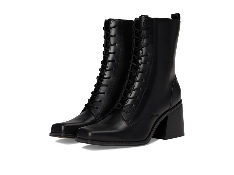 ヴィンスカムート レディース シューズ ブーツ・レインブーツ レース ヒール Vince Camuto Safina Lace Up Block Heel Combat Bootie Black ブラ