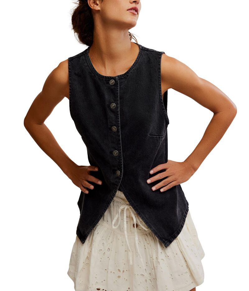 フリーピープル レディース アウター コート ベスト Free People Aimee Vest Black ブラック