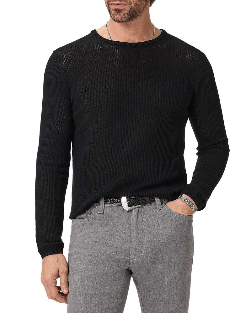 ジョンバルベイトス メンズ アウター ニット・セーター クルーネック メッシュ John Varvatos Montclair Long Sleeve Mesh Crewneck Sweater Bl