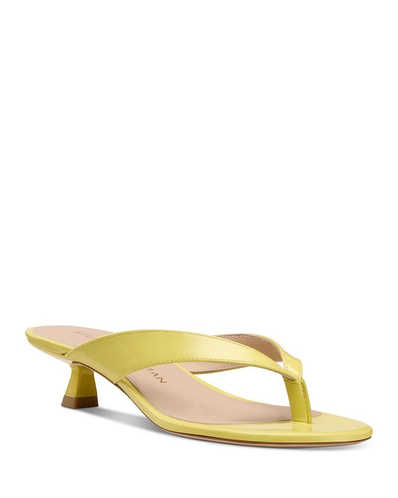 スチュアート ワイツマン レディース シューズ サンダル レザー Stuart Weitzman Womens Rio Leather Sleek Sandals Citrine
